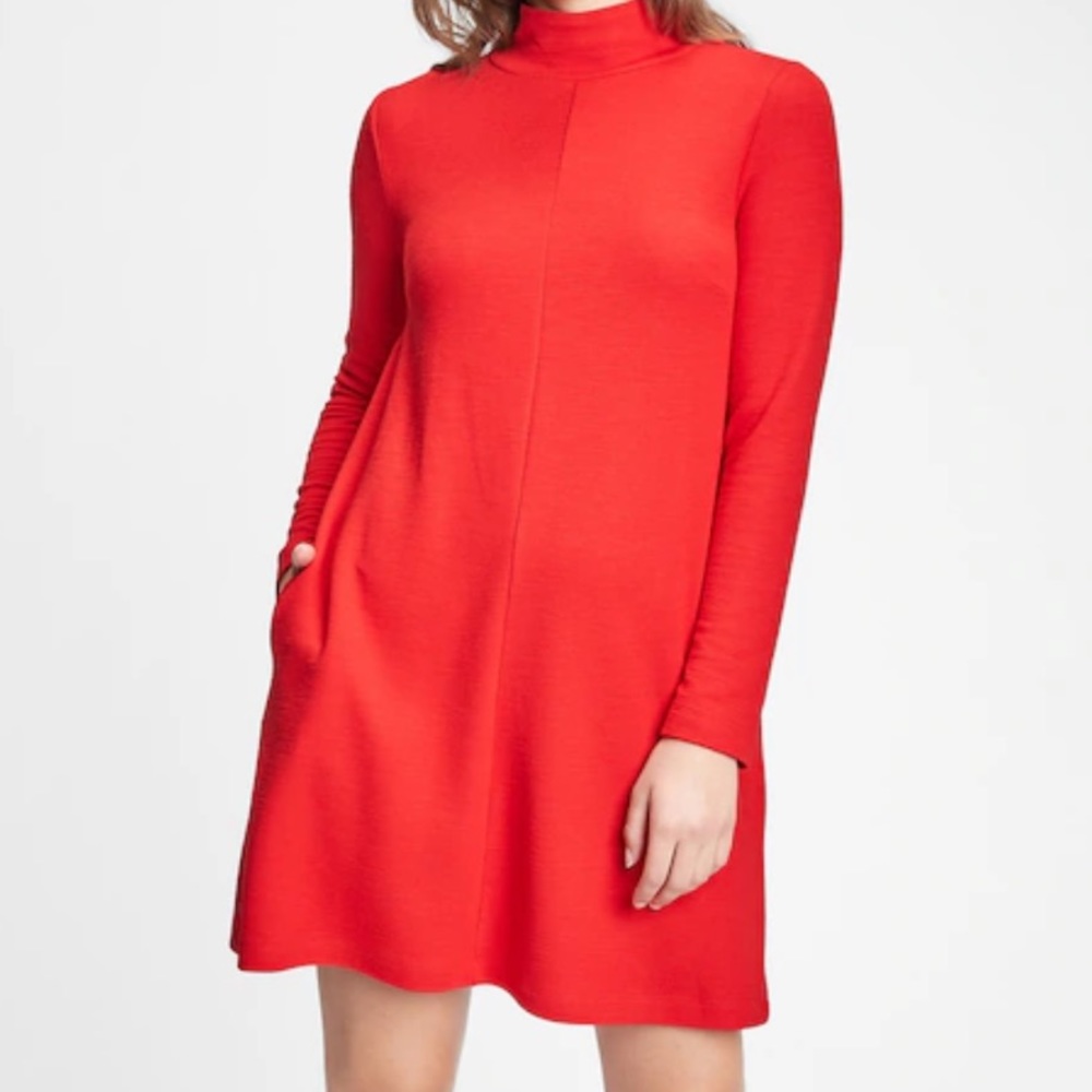 NWT Gap Mock Neck Red Dress